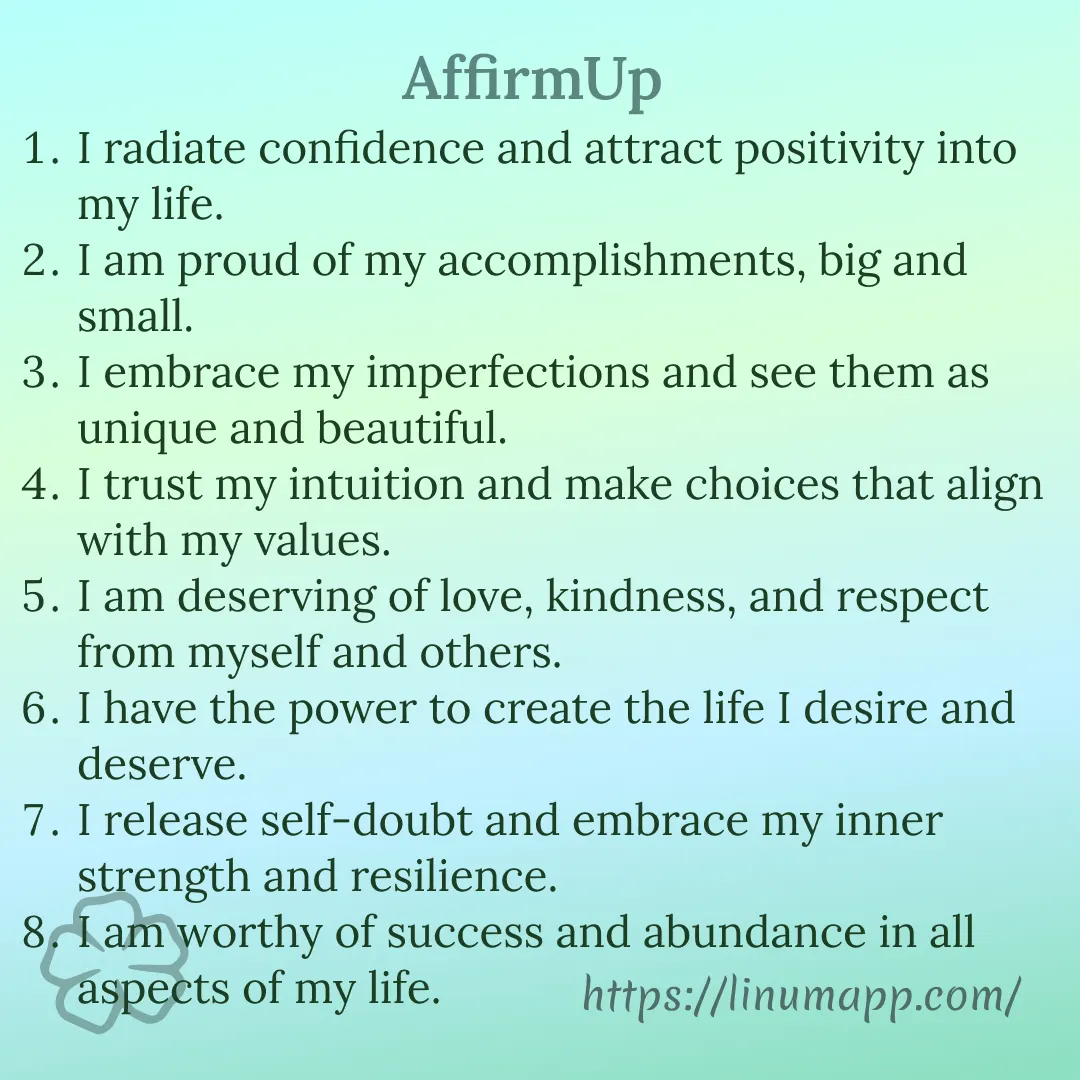 AffirmUp App: Confidence and Self-Esteem Affirmations