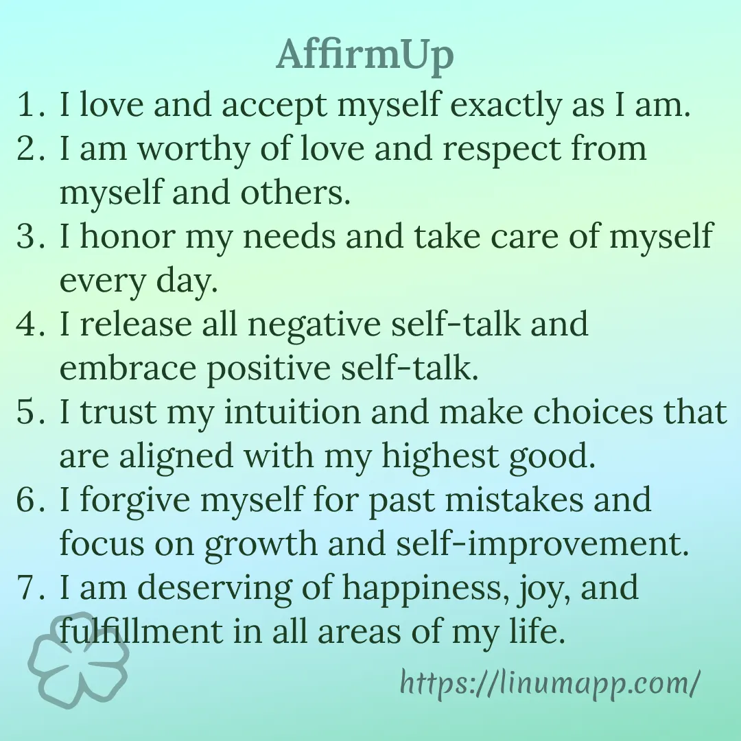 AffirmUp: Self-Love Affirmations App