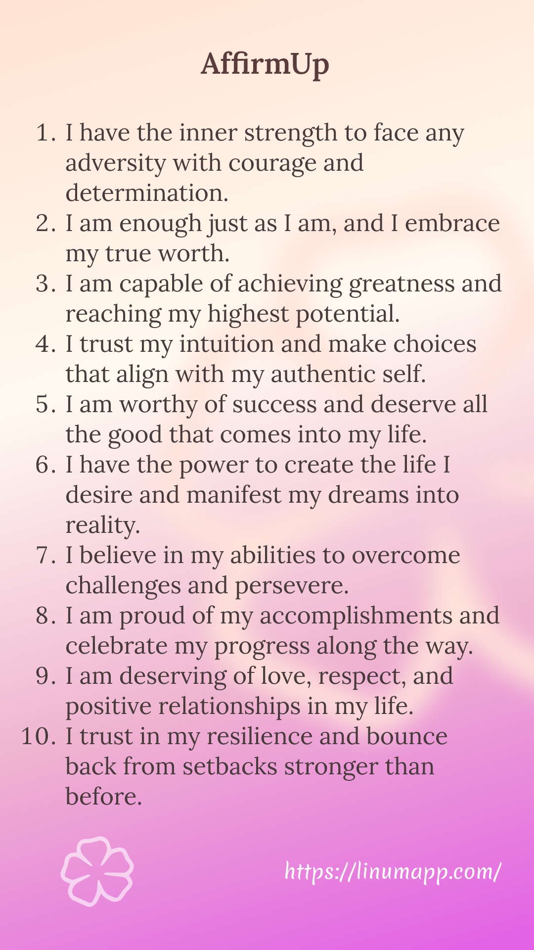 10 powerful self-belief I am affirmations